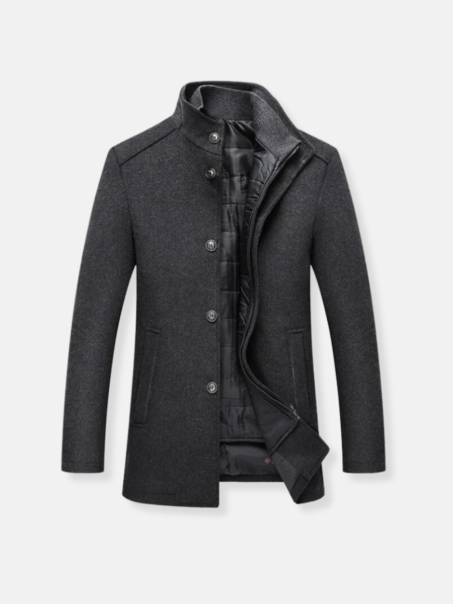 Reginald | Refined Stand-Collar Coat