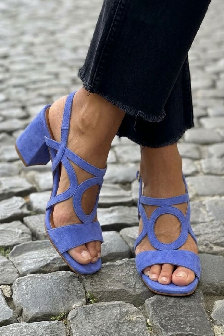 Gwendolyn | Circle-Strap Heeled Sandals