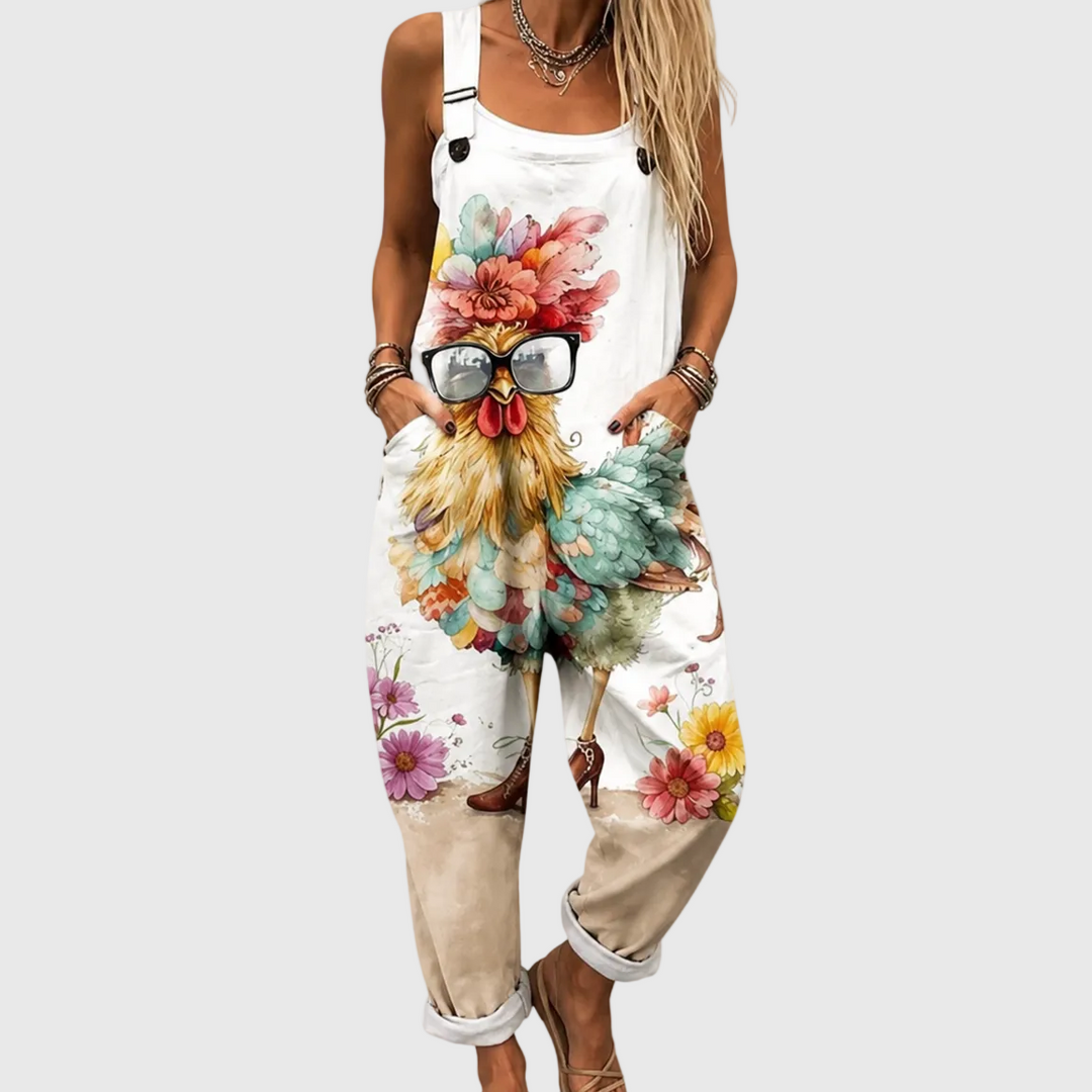 Demelza | Relaxed Chicken Print Jumpsuit