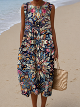 Carolyn | Flowing Sleeveless Midi Dress