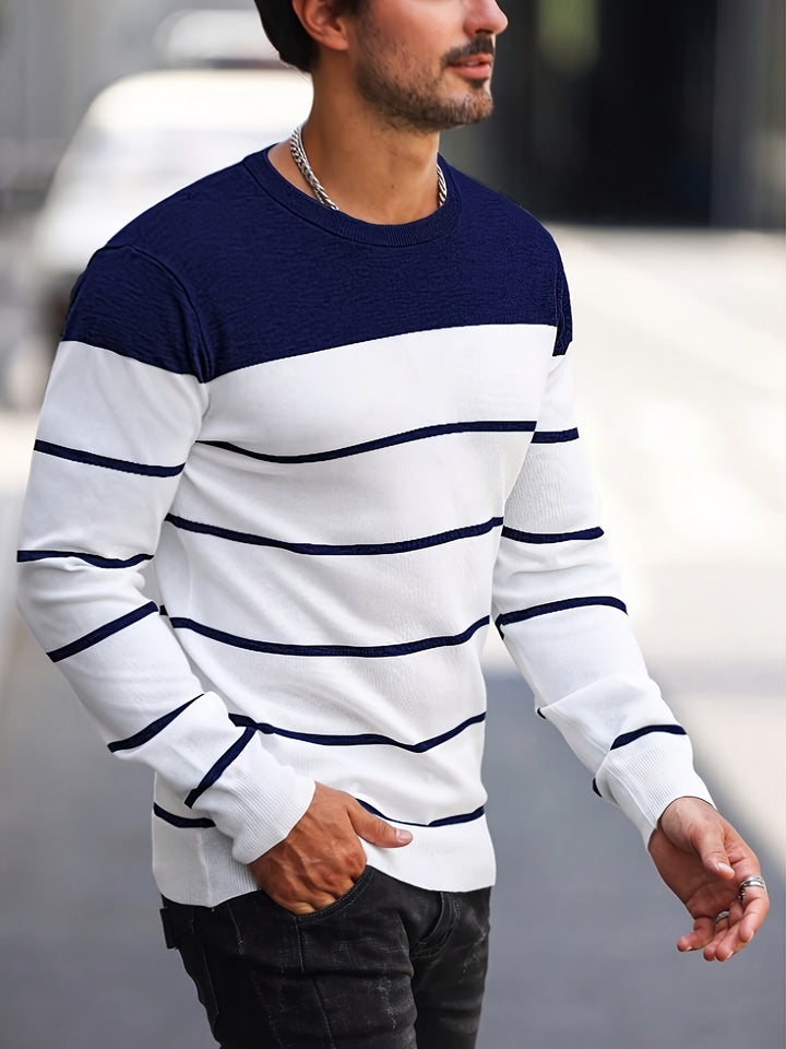 Harrison | Colour-Block Striped Sweater