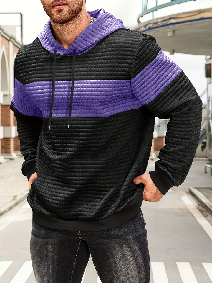 Jasper | Textured Colour-Block Hoodie