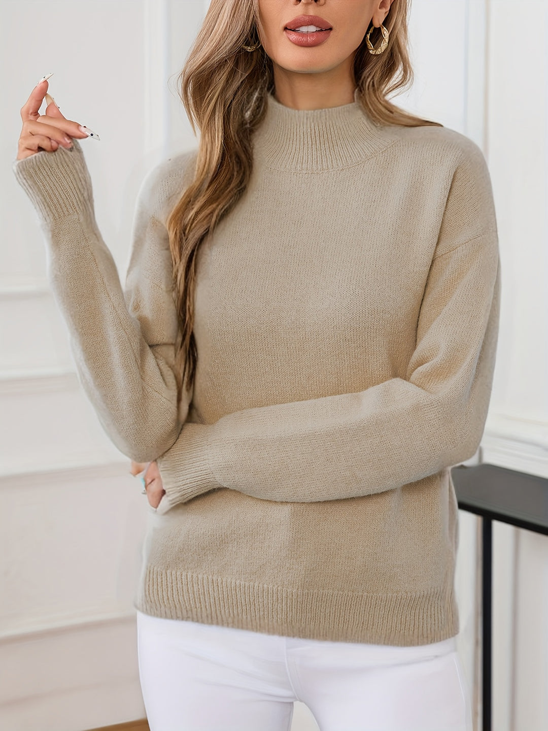 Sloane | Relaxed Mock Neck Jumper