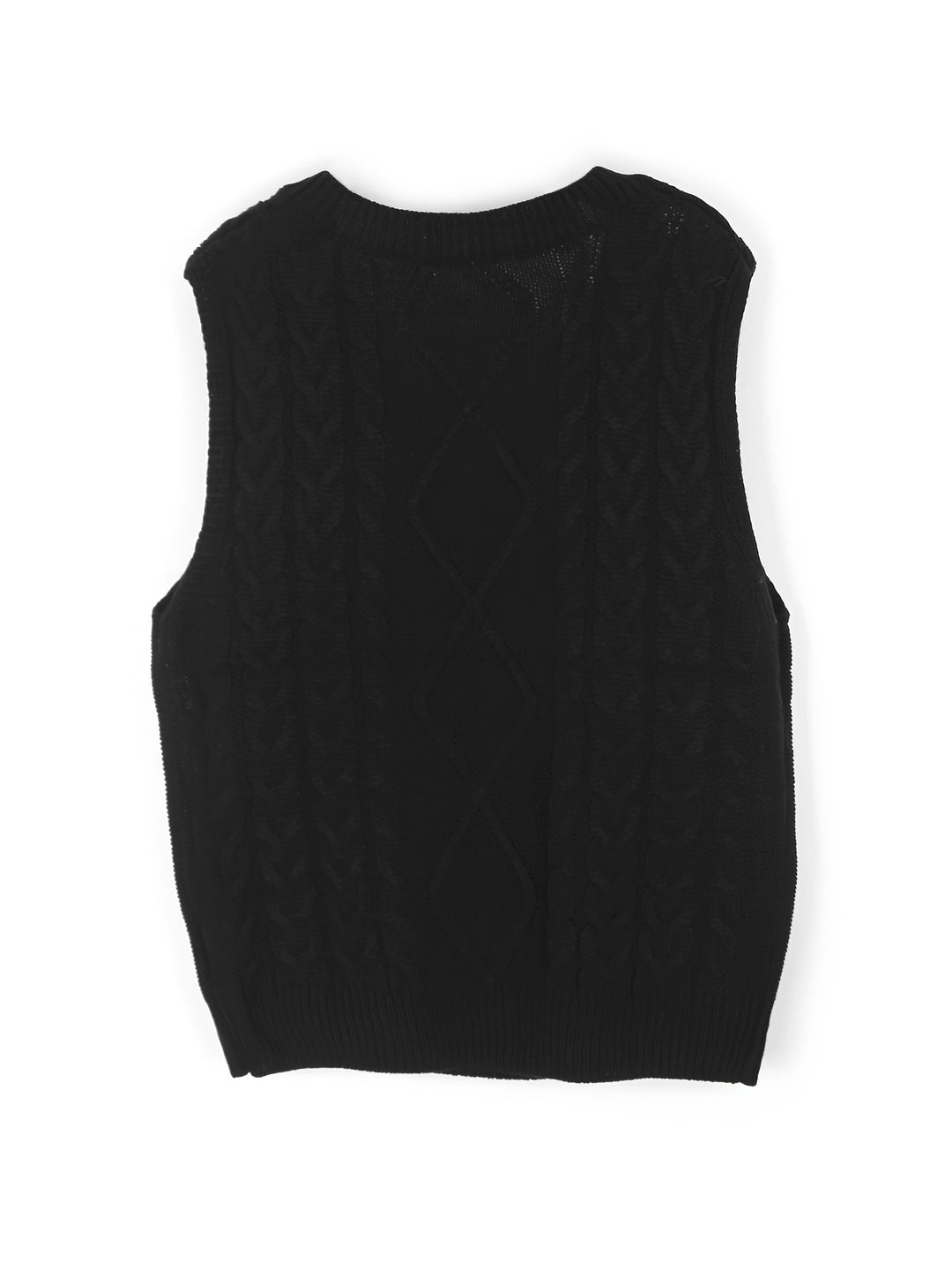 Vivian | Cable-Knit V-Neck Sweater Vest