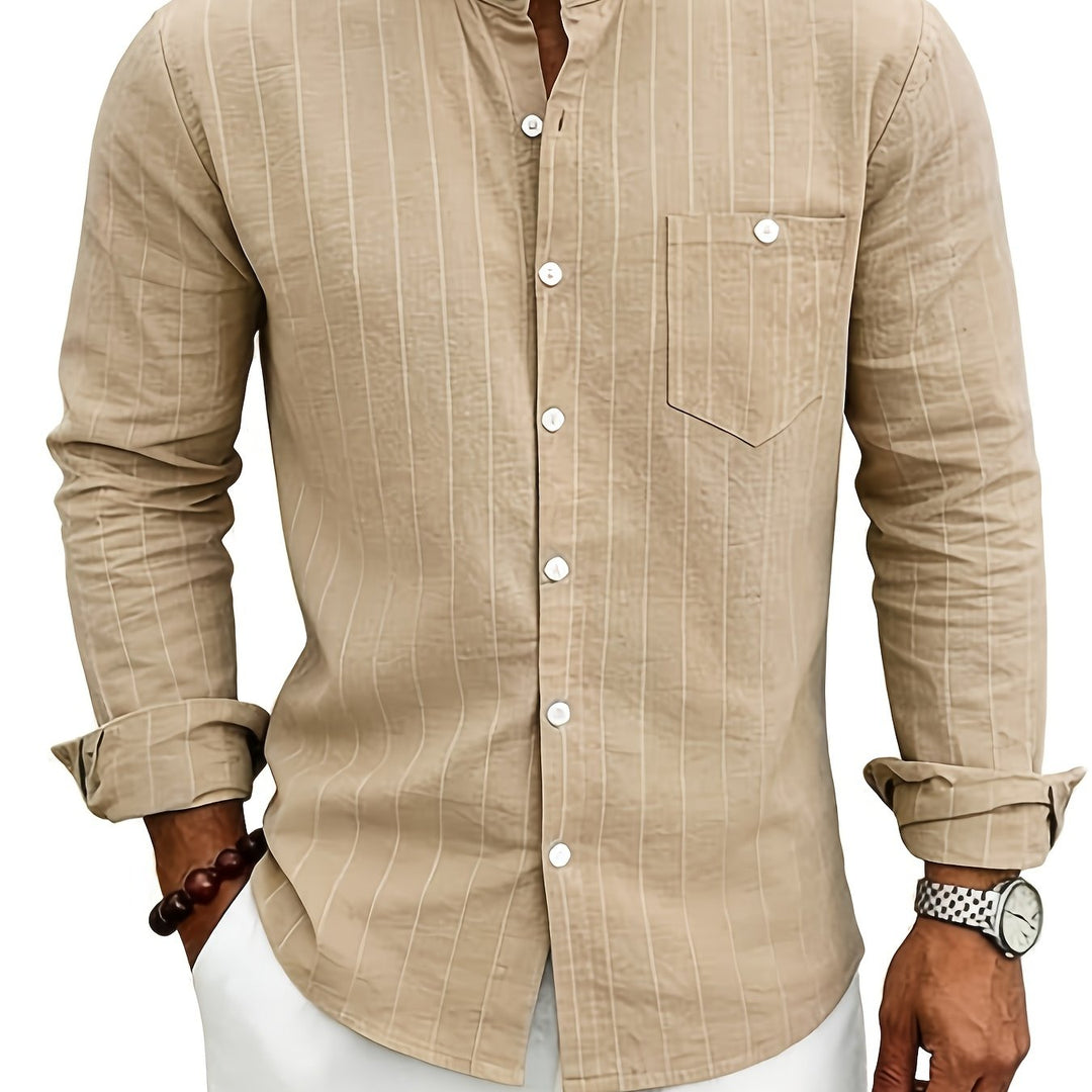 Nathaniel | Refined Striped Long-Sleeve Shirt