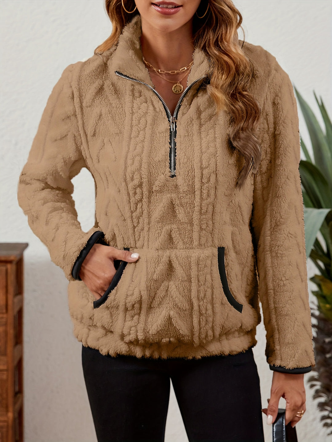 Juniper | Textured Half-Zip Pullover