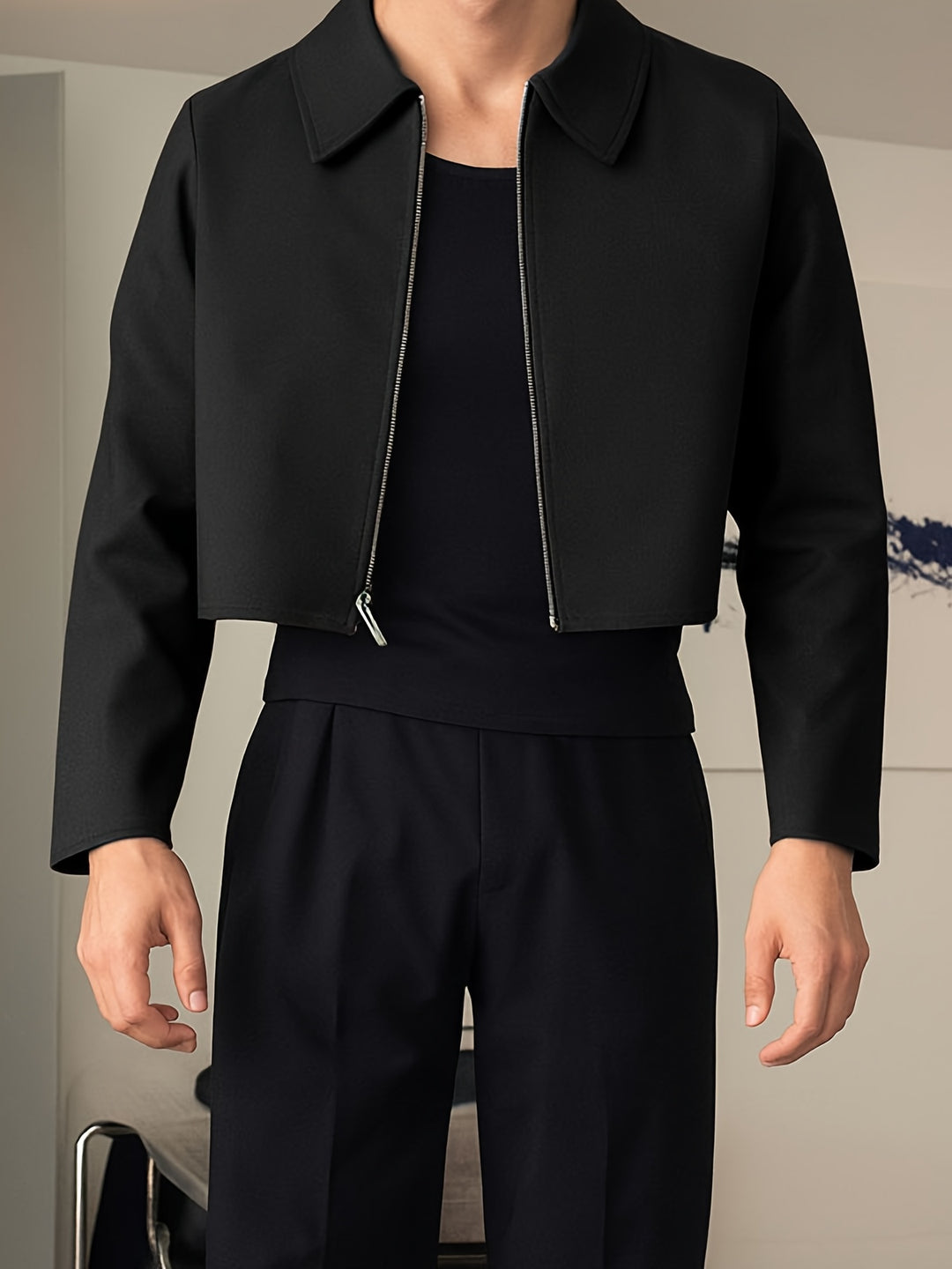 Rhys | Cropped Zip-Up Jacket