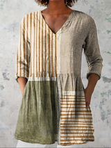 Harriet | Patchwork V-Neck Tunic Blouse