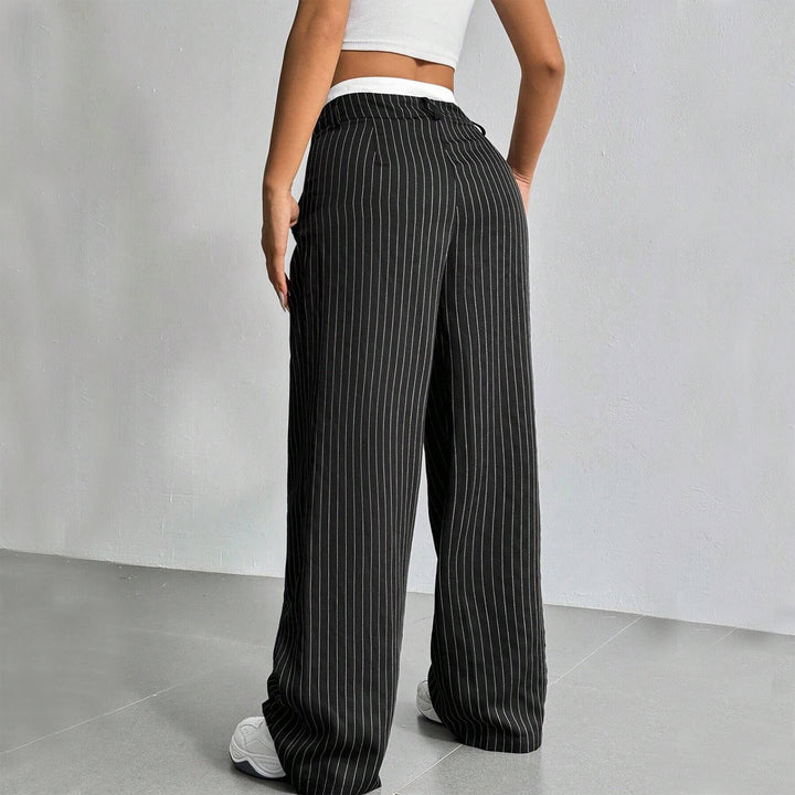 Rosanne | Pinstripe Wide-Leg Trousers