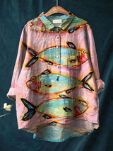 Nina | Artful Print Relaxed Shirt