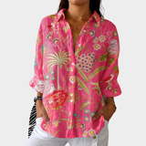 Saskia | Botanical Print Blouse