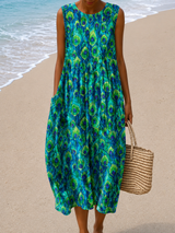 Juno | Sleeveless Relaxed-Fit Midi Dress