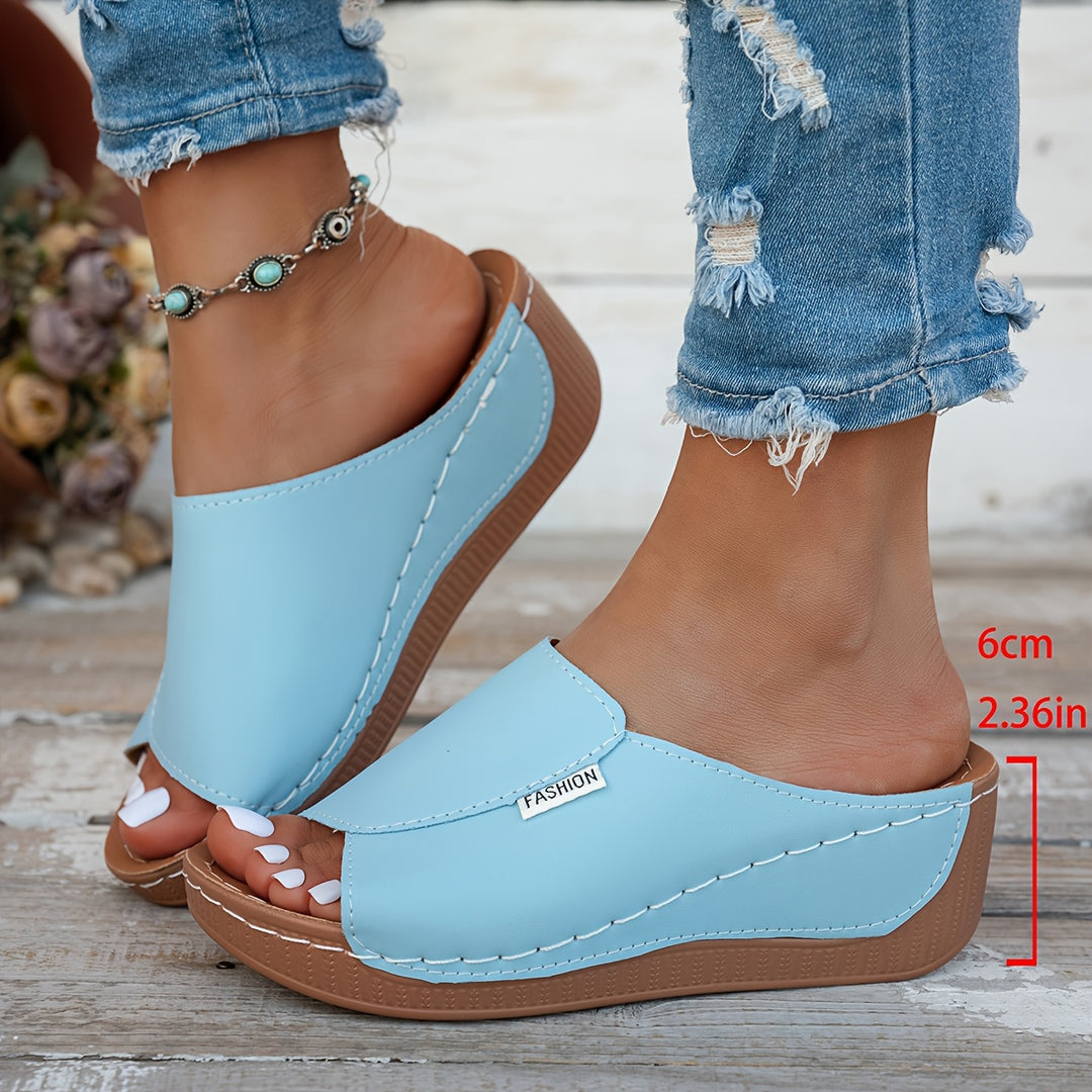 Marlena | Comfort Wedge Slide Sandals