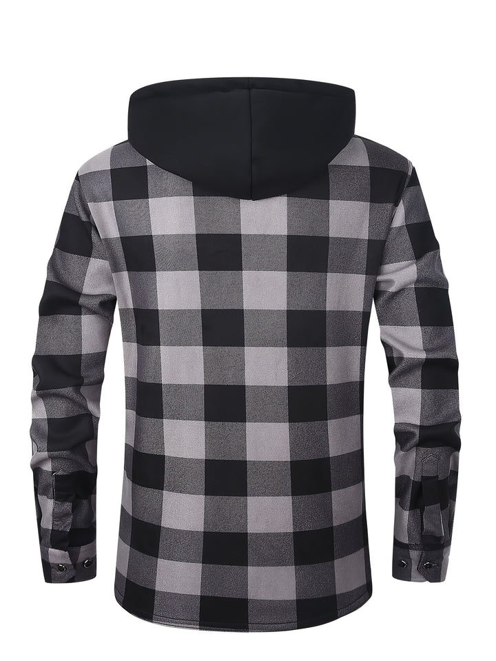 Reuben | Hooded Checked Shirt Jacket