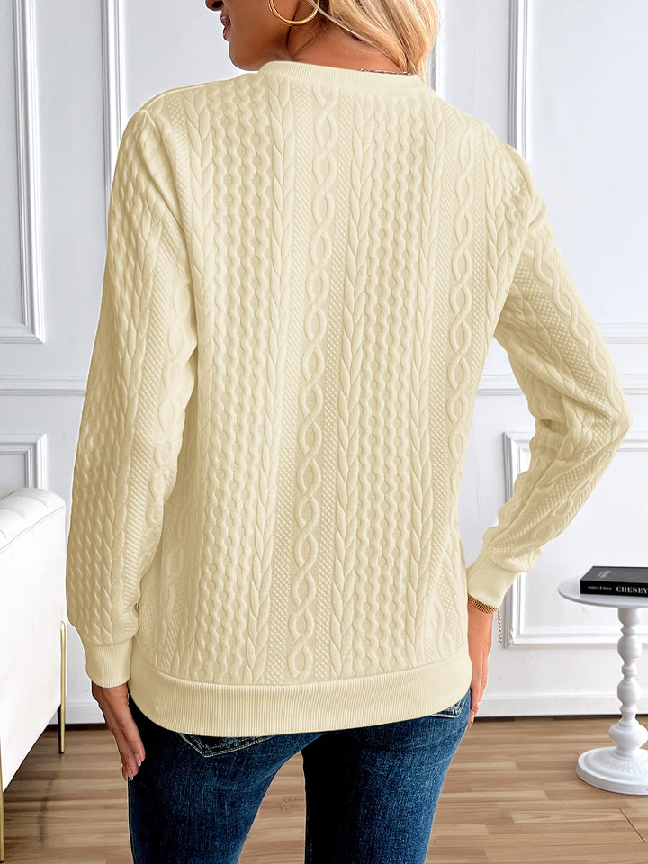 Elise | Textured Half-Zip Pullover