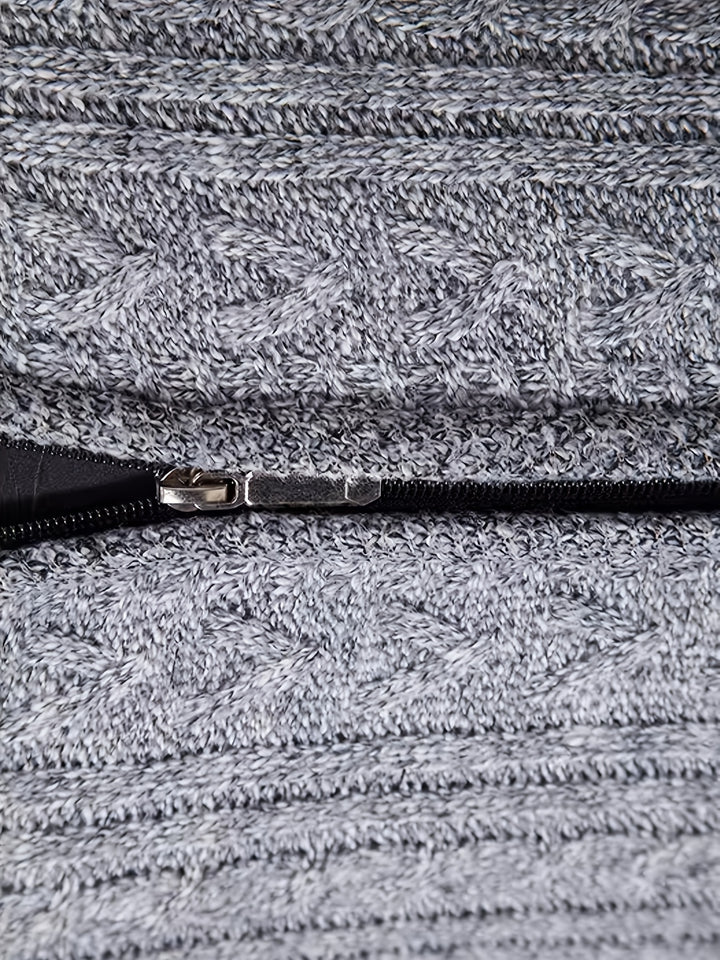 Alistair | Textured Full-Zip Cardigan