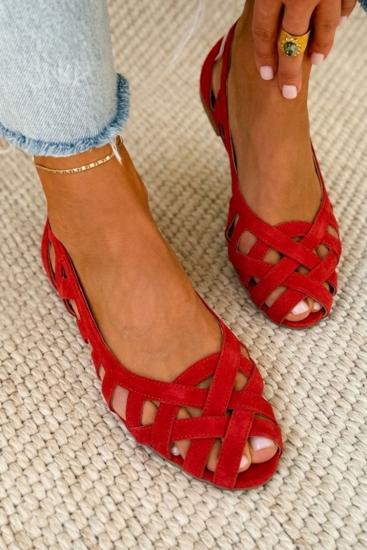 Francine | Woven Peep-Toe Sandals