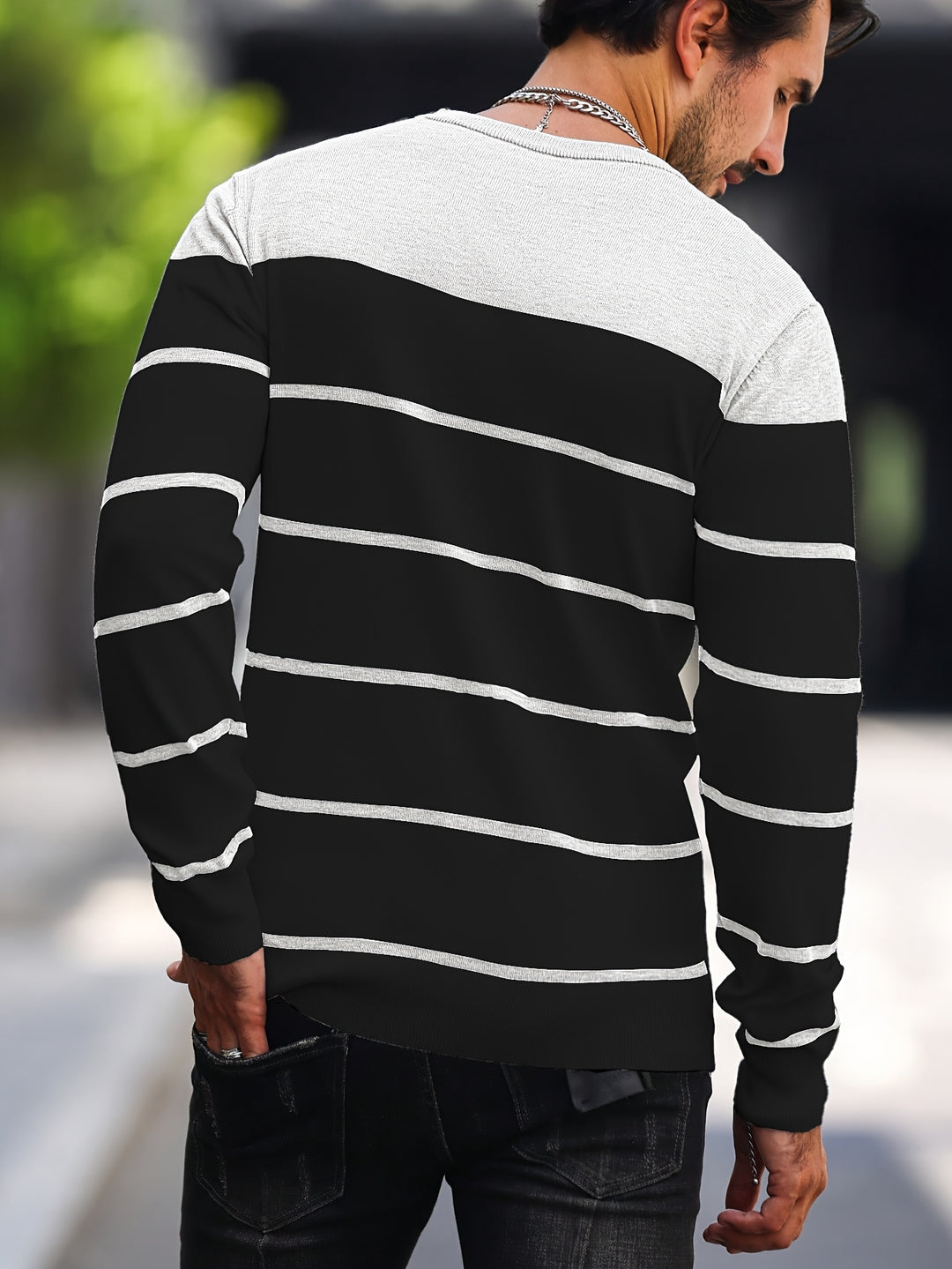 Harrison | Colour-Block Striped Sweater