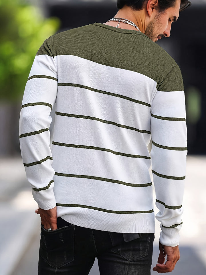 Harrison | Colour-Block Striped Sweater
