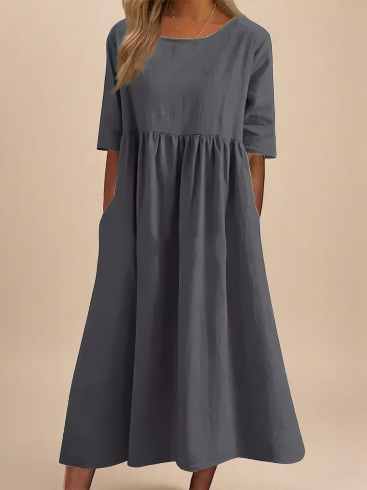 Sophia | Relaxed Empire-Waist Midi Dress