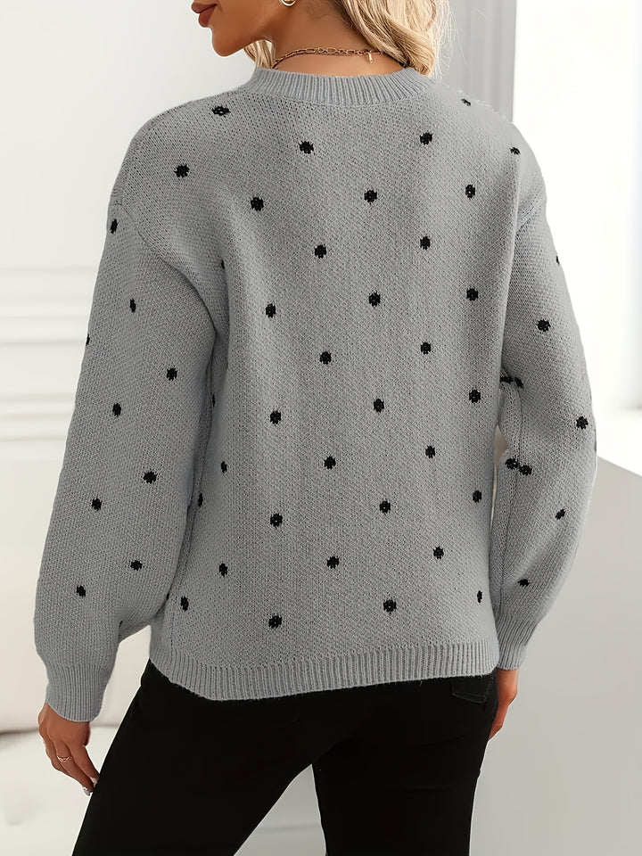 Nadine | Dotted Crew Neck Jumper