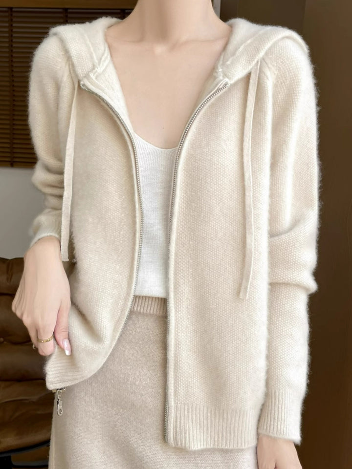 Norah | Cosy Hooded Zip Cardigan