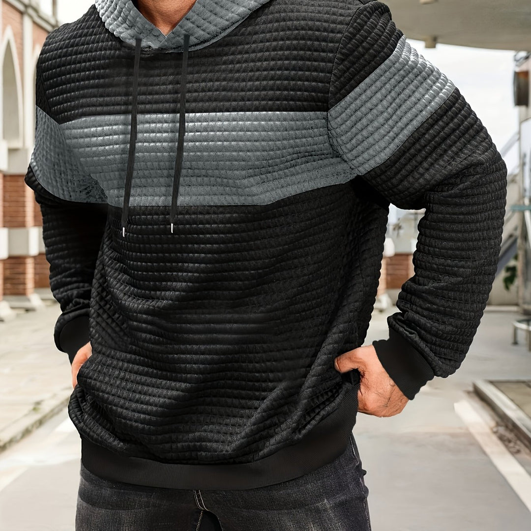 Jasper | Textured Colour-Block Hoodie