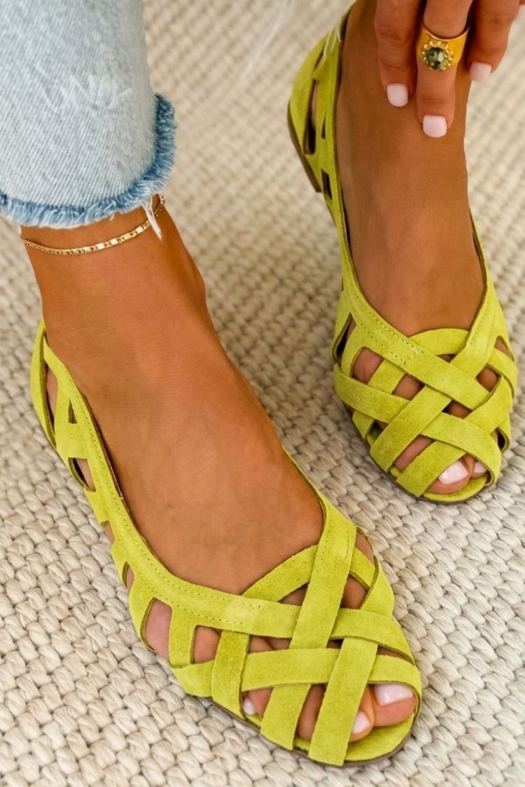 Francine | Woven Peep-Toe Sandals