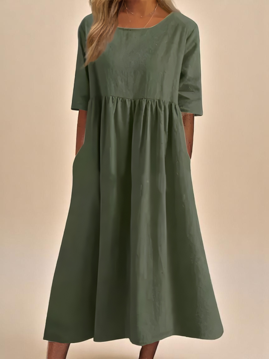 Sophia | Relaxed Empire-Waist Midi Dress