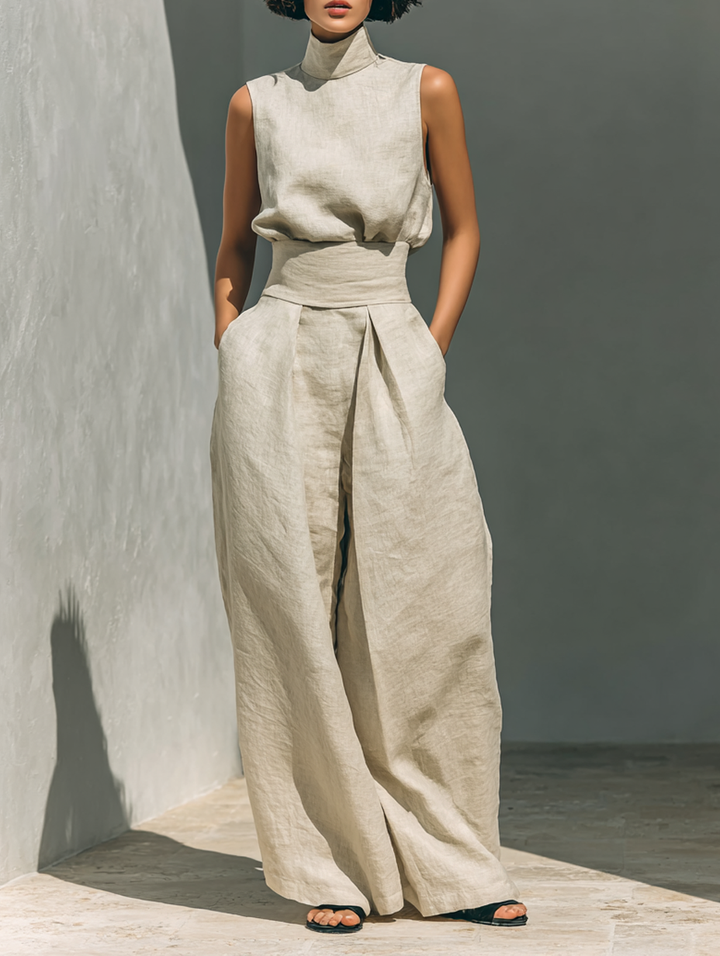 Adrienne | Elegant Wide-Leg Two-Piece Set