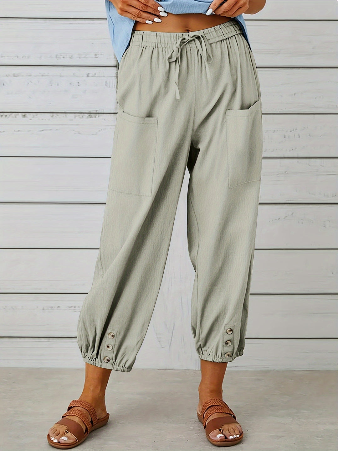 Colleen | Relaxed Drawstring Capris