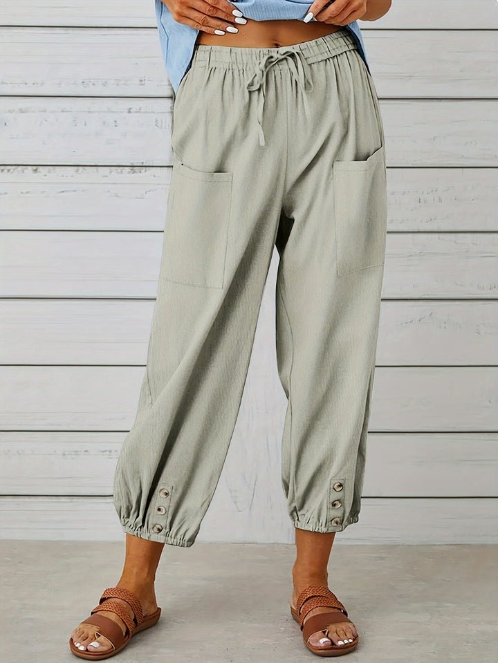 Colleen | Relaxed Drawstring Capris