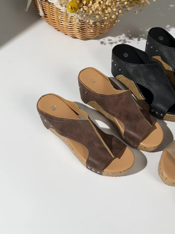 Marlow | Retro Platform Wedge Sandals