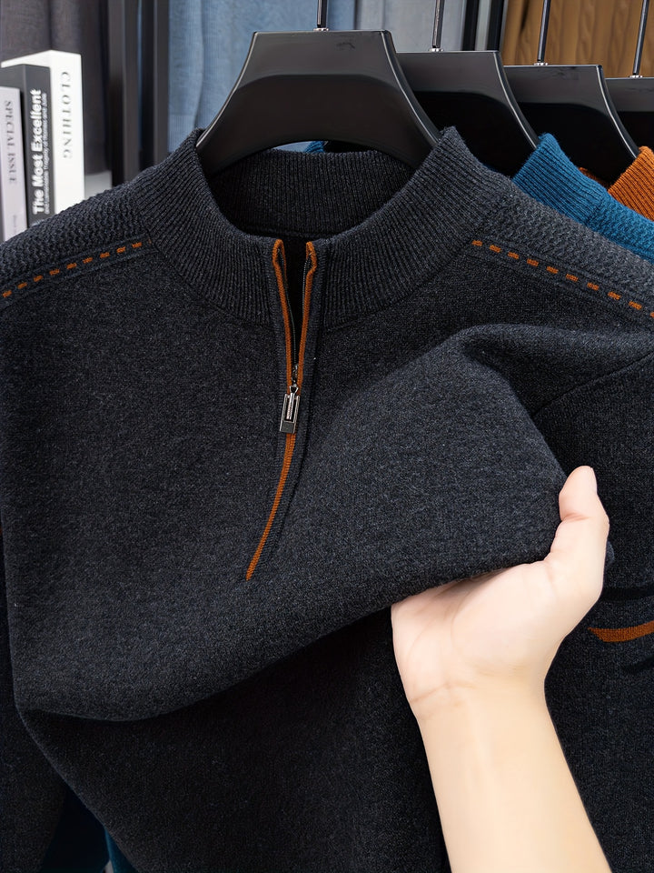 Conrad | Zip-Neck Knit Jumper
