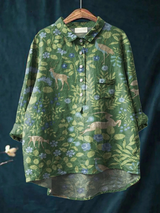 Clara | Woodland Print Relaxed Shirt