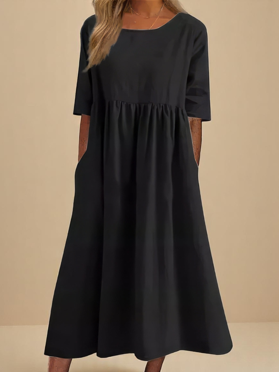 Sophia | Relaxed Empire-Waist Midi Dress