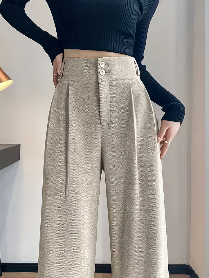 Greta | Tailored High-Waisted Wide-Leg Trousers