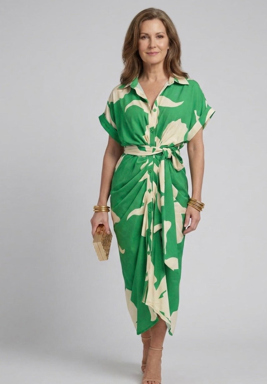 Eleanor | Belted Shirt Dress