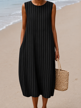 Judith | Relaxed Striped Sleeveless Dress