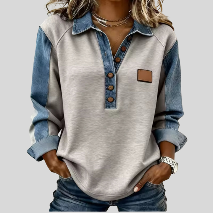Margaux | Collared Button Pullover