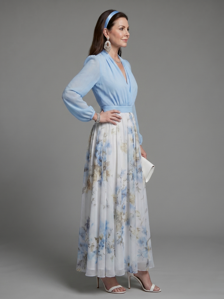 Coralie | V-Neck Floral Maxi Dress