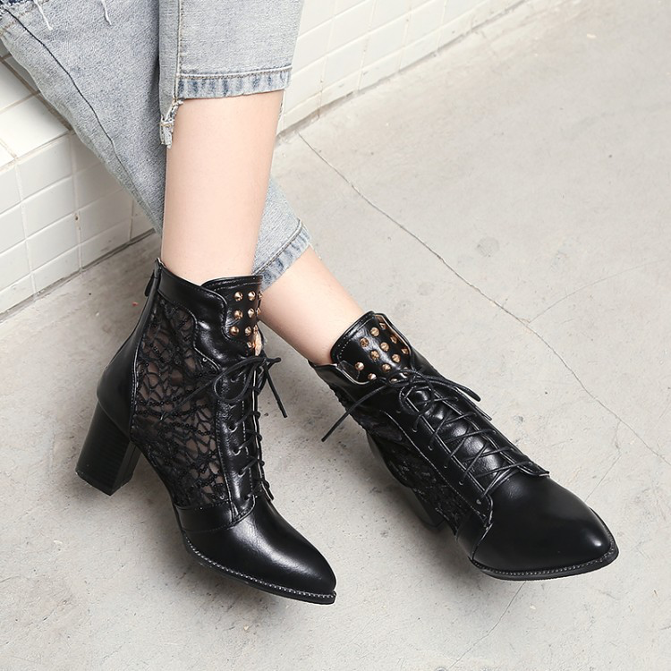 Rosabel | Lace-Up Block-Heel Boots