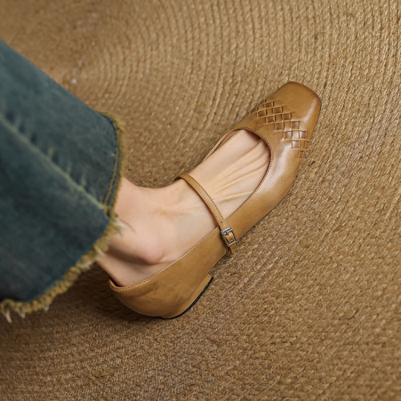 Marlow | Square-Toe Mary Jane Flats
