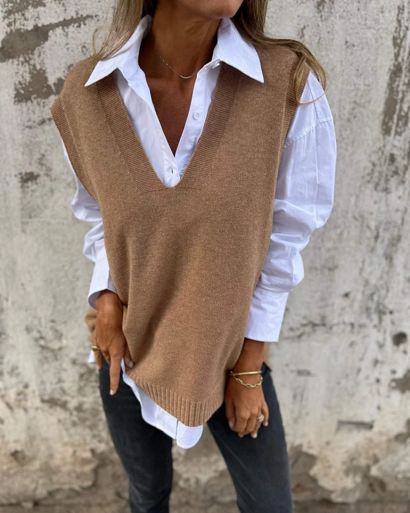 Marigold | Relaxed V-Neck Vest
