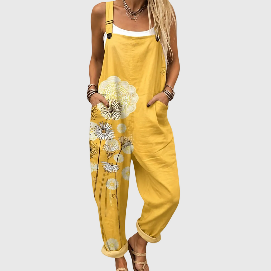 Gilliana | Relaxed Dandelion Print Jumpsuit