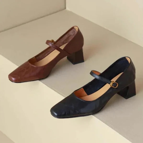 Emily | Buckled Block-Heel Mary Janes