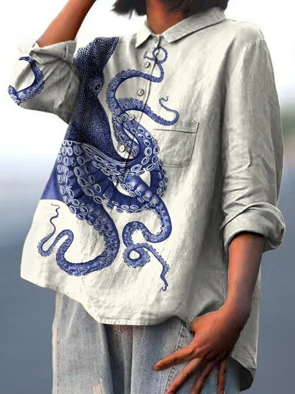Teresa | Ocean-Inspired Art Print Shirt