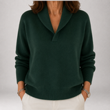 Blanche | Shawl Collar V-Neck Sweater