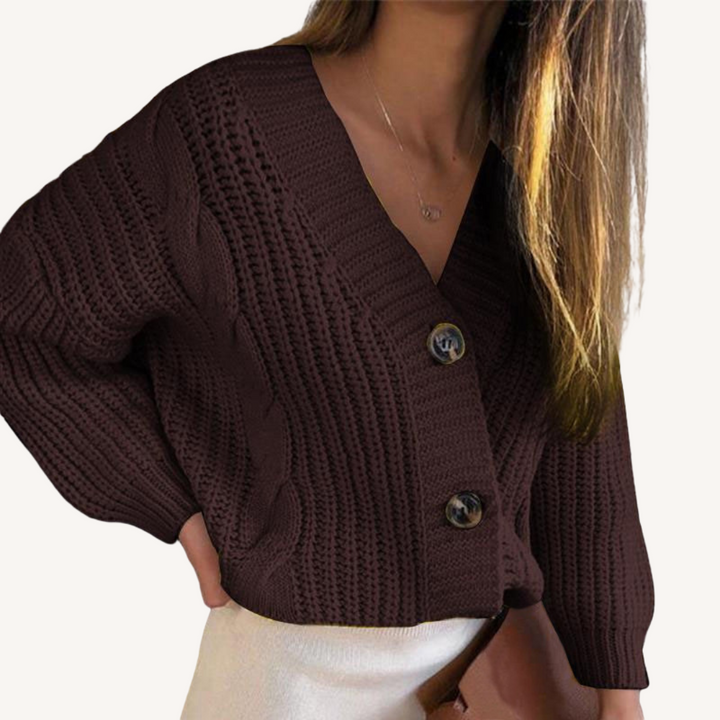 Anwen | Chunky Cable-Knit Cardigan