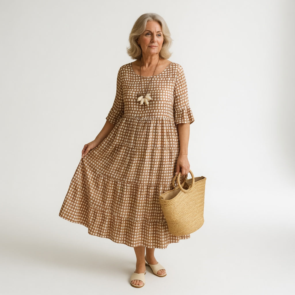 Judith | Flowing Tiered Midi Dress